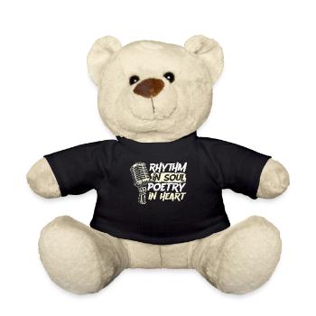 Poetry Slam Rhyme Slam Poetry Poet Poems - Teddy Bear - black - Front