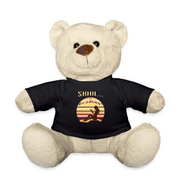 Verloren in einem Buch – Pssst... Ich lese - Teddy - Schwarz - Vorne