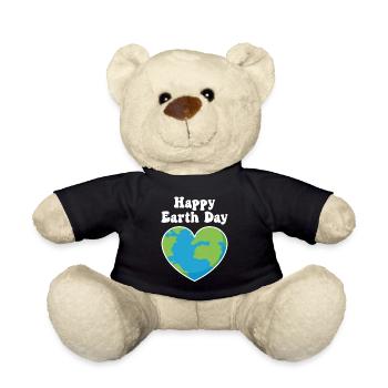 Happy Earth Day - Teddy Bear - black - Front