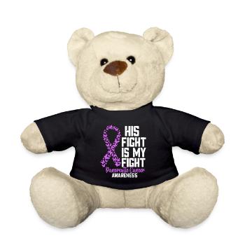 Son combat est mon combat Cancer du pancréas violet - Nounours - noir - Devant