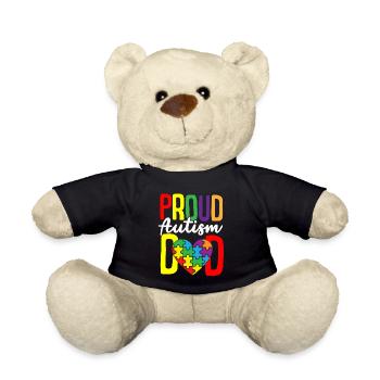 Autism Jigsaw Puzzle - Proud Autism Father - Teddy Bear - black - Front