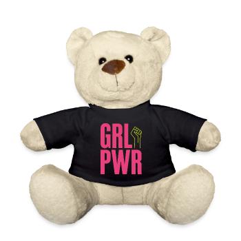 Femmes Pouvoir GRL PWR Fille Patriarcat Féminisme - Nounours - noir - Devant