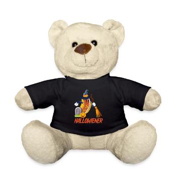 Hallowiener Hot Dog Liebhaber Spaß - Teddy - Schwarz - Vorne