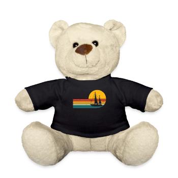 Lustiges Segeln Retro Segelboot Ozean Kreuzfahrt - Teddy - Schwarz - Vorne