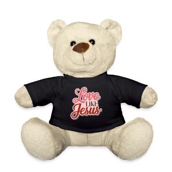Love like Jesus - christliches Design Glaube Gott - Teddy - Schwarz - Vorne