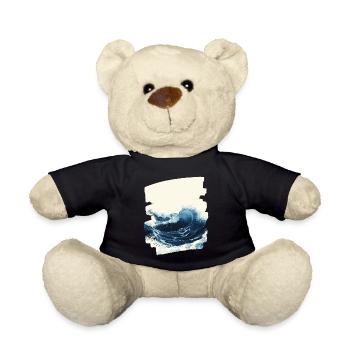 Waves and sea - Teddy Bear - black - Front