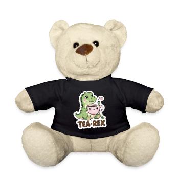 Tea-Rex – Sweet Dino with Teacup - Teddy Bear - black - Front