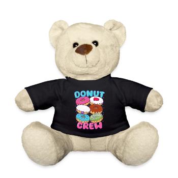Donut Candy Pastry Baked Goods Donut Crew - Teddy Bear - black - Front