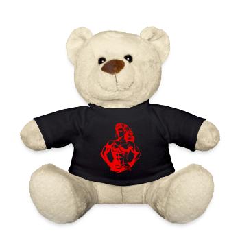Woman Muscles Gym Bodybuilding Fitness - Teddy Bear - black - Front