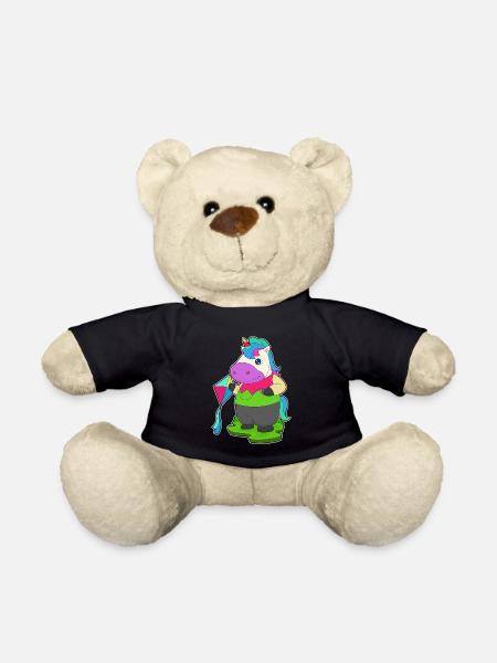 Einhorn Drachenfliegen Drachen - Teddy - Schwarz