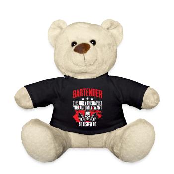 Barkeeper Barmann Bartending Want To Listen To - Teddy - Schwarz - Vorne