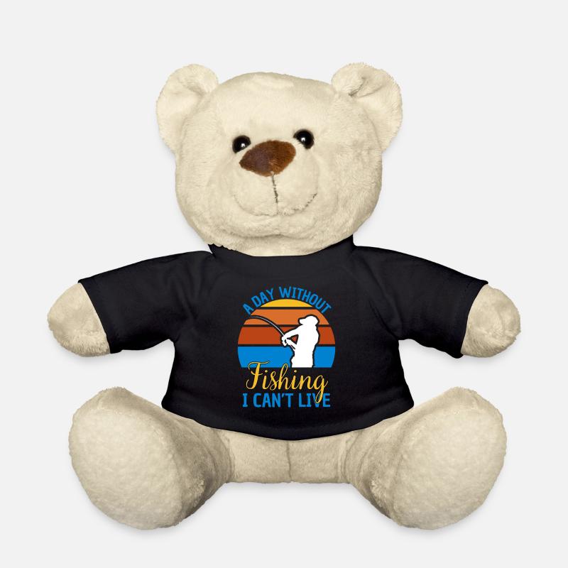 Pêche Dire Drôle Pêche Design - Nounours - noir