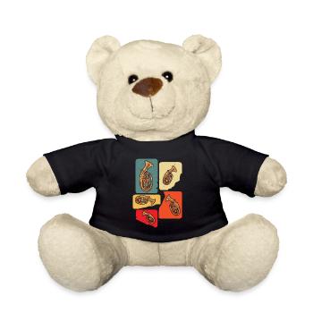 Conception créative de cor ténor dans des couleurs rétro - Nounours - noir - Devant
