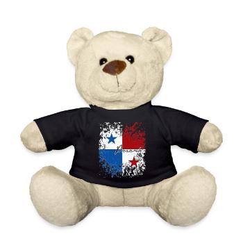 Fierté panaméenne, drapeau panaméen - Nounours - noir - Devant