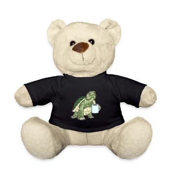 Tasse à café tortue - Nounours - noir - Devant