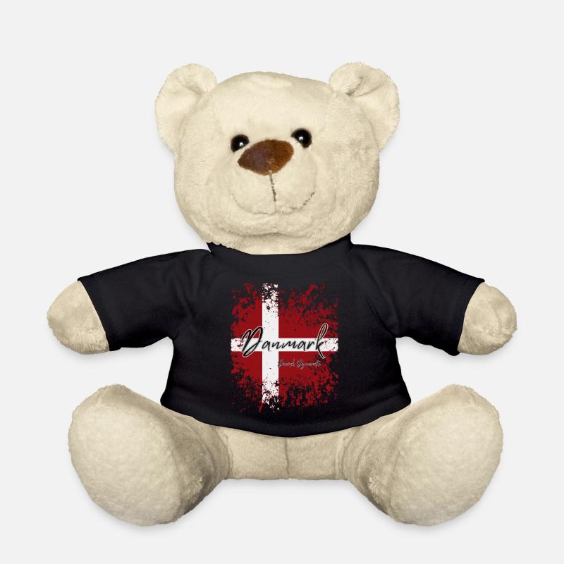 Flagge von Dänemark, dänischer Stolz - Teddy - Schwarz