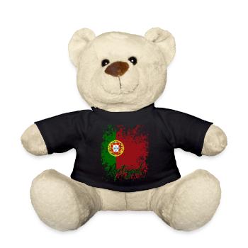 Flag of Portugal, Portuguese pride - Teddy Bear - black - Front