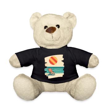 Summer Sun Beach - Teddy Bear - black - Front