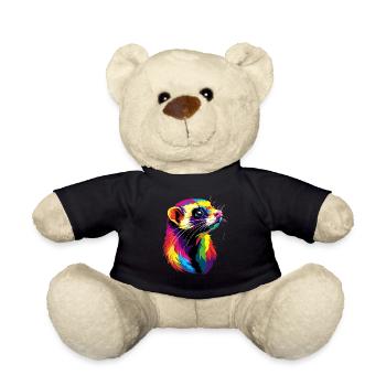 Frettchen Frett Iltis Marder Wiesel Süße Frettchen - Teddy - Schwarz - Vorne