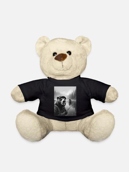 Fischerei Bär Selfie - Teddy - Schwarz