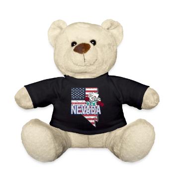 Nevada Vereinigte Staaten Retro Vintage Souvenir - Teddy - Schwarz - Vorne