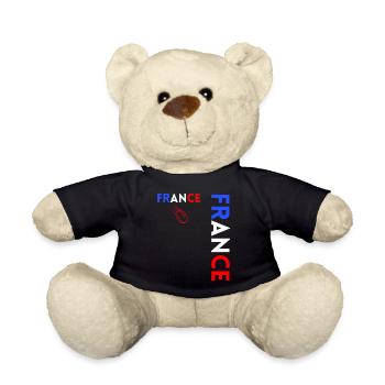 Rugbyspieler Fan Rugby Fan Rugby Frankreich - Teddy - Schwarz - Vorne