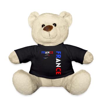 Rugbyspieler Fan Rugby Fan Rugby Frankreich - Teddy - Schwarz - Vorne