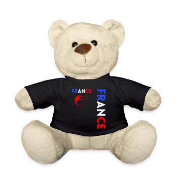 Rugbyspieler Fan Rugby Fan Rugby Frankreich - Teddy - Schwarz - Vorne