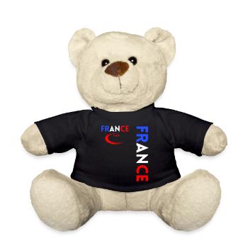Rugbyspieler Fan Rugby Fan Rugby Frankreich - Teddy - Schwarz - Vorne