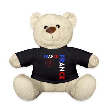 Rugbyspieler Fan Rugby Fan Rugby Frankreich - Teddy - Schwarz - Vorne