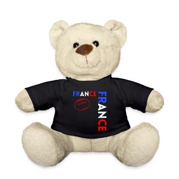Rugbyspieler Fan Rugby Fan Rugby Frankreich - Teddy - Schwarz - Vorne
