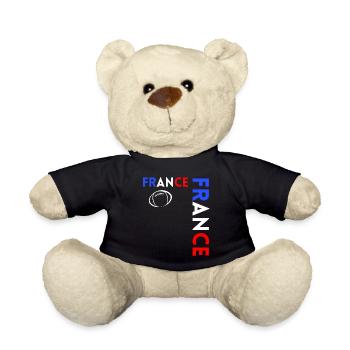 Rugbyspieler Fan Rugby Fan Rugby Frankreich - Teddy - Schwarz - Vorne