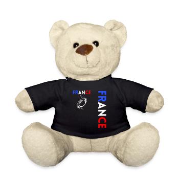 Rugbyspieler Fan Rugby Fan Rugby Frankreich - Teddy - Schwarz - Vorne