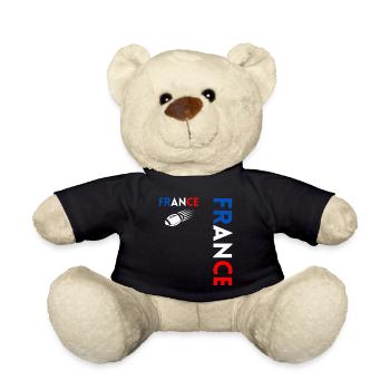 Rugbyspieler Fan Rugby Fan Rugby Frankreich - Teddy - Schwarz - Vorne