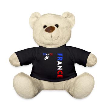 Rugbyspieler Fan Rugby Fan Rugby Frankreich - Teddy - Schwarz - Vorne
