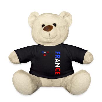 Rugbyspieler Fan Rugby Fan Rugby Frankreich - Teddy - Schwarz - Vorne
