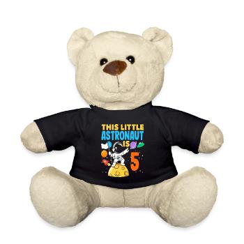Dieser Kleine Astronaut Wird 5 Jahre Alt - Teddy - Schwarz - Vorne