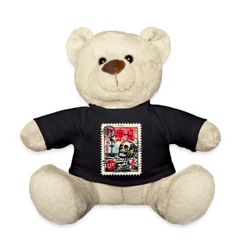 Crâne sur un timbre-poste japonais - Nounours - noir - Devant