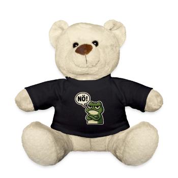 Nope Frog – Annoyed & Funny - Teddy Bear - black - Front