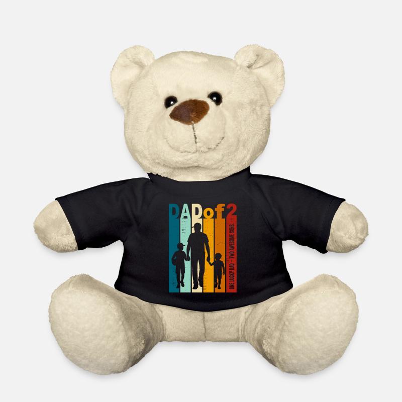 Papa & Söhne Geschenk Vintage Design zum Vatertag - Teddy - Schwarz