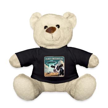 Close Encounters Mit UFO Und Kuh - Teddy - Schwarz - Vorne