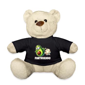 Funny Avocado Farting Farting Fartvocado - Teddy Bear - black - Front