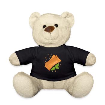 Lumpia Spring Roll Gifts - Teddy Bear - black - Front