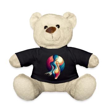 Woman in front of the moon - Teddy Bear - black - Front