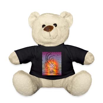 Windsurfing, foil surfing, surfers - Teddy Bear - black - Front