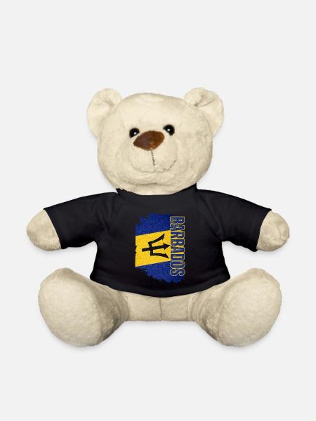 Aufrechte Barbados-Flagge, ich liebe Barbados - Teddy - Schwarz