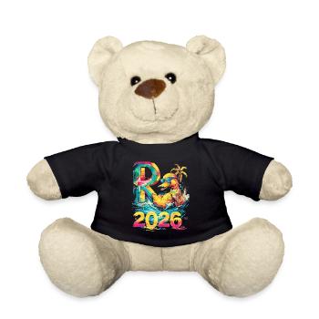 Pension 2026 Duck Pensioner Retired Funny - Teddy Bear - black - Front