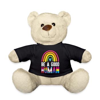 LGBT Pride Month - Be a Good Human - Teddy Bear - black - Front
