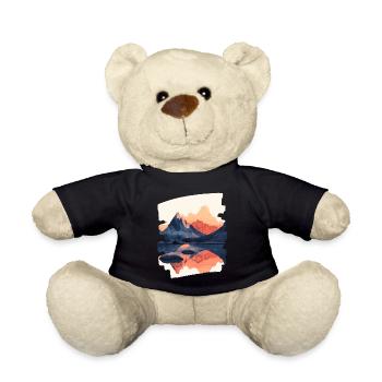 Mountains Climbing Climbers Hiking - Teddy Bear - black - Front