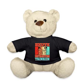 Heute Betreutes Trinken - Teddy - Schwarz - Vorne